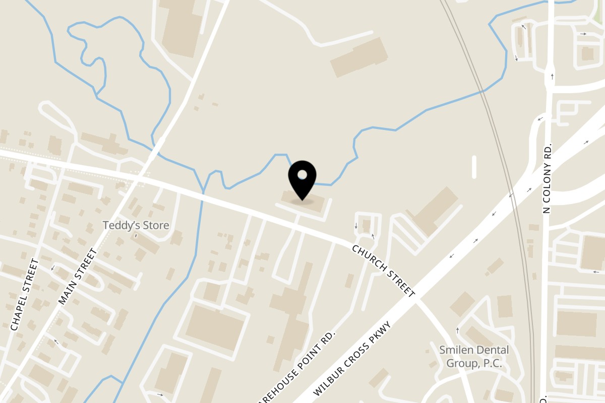 Map showing the location of Casa Bianca Pizza Casa Bianca Pizza Wallingford on 200 Church St in Wallingford